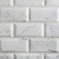 Carrara Marble 2x4 Beveled mosaics